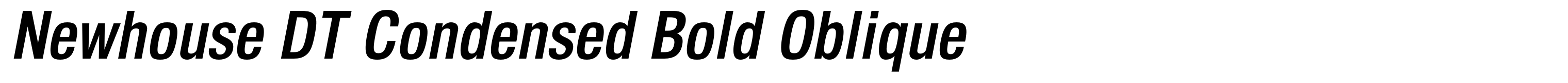 Newhouse DT Condensed Bold Oblique